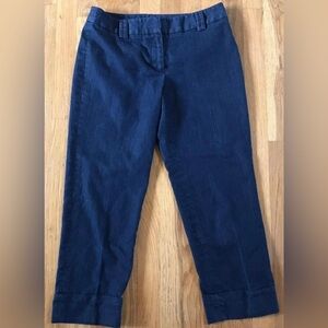 Ann Taylor LOFT Dark wash Cropped Capri Trouser Dress Jeans ANN FIT Size 4 30